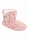 Adam's Shoes Κλειστές Γυναικείες Παντόφλες Με γούνα σε Ροζ Χρώμα
