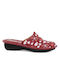 Castor Anatomic 3720 Anatomic Leather Women's Slippers In Red Colour