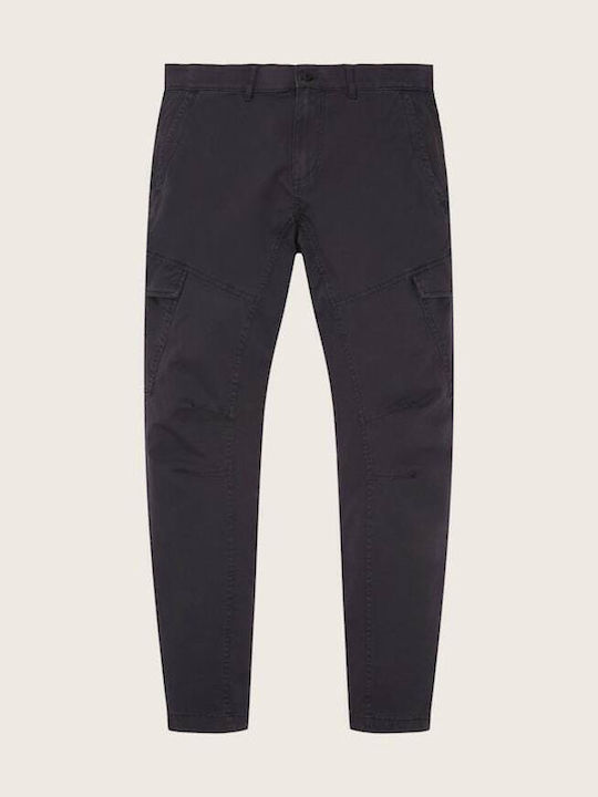 Tom Tailor Ανδρικό Παντελόνι Cargo Ελαστικό σε Slim Εφαρμογή Μαύρο