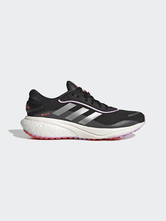Adidas Supernova Gore-Tex Γυναικεία Αθλητικά Παπούτσια Running Αδιάβροχα με Μεμβράνη Gore-Tex Core Black / Silver Metallic / Impact Orange