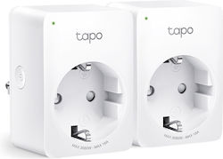 TP-LINK Tapo P110 2-Pack Smart Μονόπριζο με Διακόπτη Λευκό