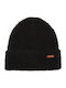 Sarah Beanie Beanie with Rib Knit in Black color