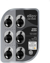 Ellips Shiny Black Strengthening Hair Ampoules 6x1ml