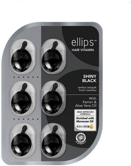 Ellips Shiny Black Αμπούλες Μαλλιών Ενδυνάμωσης 6x1ml