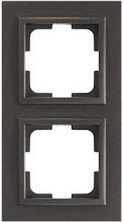 Eurolamp Schalterrahmen 2-fach in Schwarz Farbe...