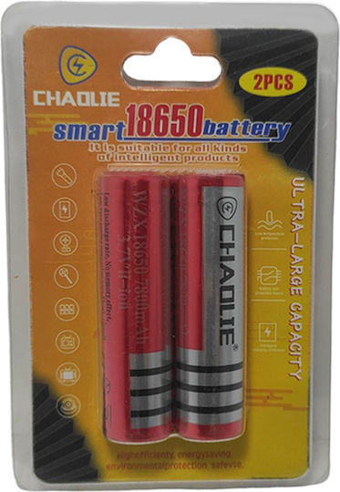 TY-16888 Rechargeable Battery 18650 Li-ion 7800mAh 3.7V 2pcs