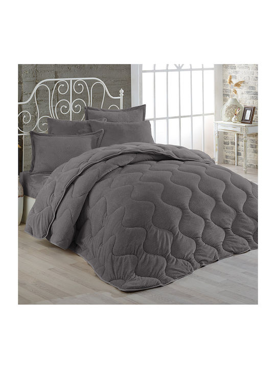 Dimcol Κουβερτοπάπλωμα Μονό 160x220εκ. 1920 C04 Grey 680 GSM