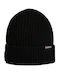 Foli 3 Beanie Ανδρικός Σκούφος με Rib Πλέξη σε Μαύρο χρώμα