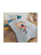 Nef-Nef Homeware Girl Friends Set Kids Duvet Cover Single with Pillowcase Cotton Aqua 160x220cm