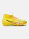 Nike Παιδικά Ποδοσφαιρικά Παπούτσια Ψηλά Zoom Mercurial Superfly 9 με Τάπες και Καλτσάκι Χωρίς Κορδόνια Κίτρινα