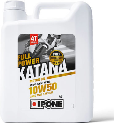 Ipone Katana Full Power 100% Synthetisch Getriebeöl für Motorräder 10W-50 4Es