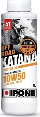 Ipone Katana Off Road 100% Synthetisch Getriebeöl für Motorräder 10W-50 1Es