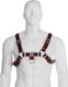Dream Love Leather Body Chain Harness III Black / Red D-208611