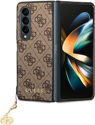 Guess 4G Charms Umschlag Rückseite Kunststoff Braun (Galaxy Z Fold4) GUHCZFD4GF4GBR