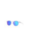 Oakley Latch Sonnenbrillen mit Weiß Rahmen und Blau Polarisiert Spiegel Linse OO9265-65