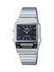 Casio Vintage Edgy Analogic/Digital Ceas Cronograf Baterie cu Argintiu Brățară din cauciuc