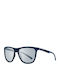 Skechers Men's Sunglasses with Navy Blue Horn-Rimmed Frame and Silver Mirror Lens SE6118 91V