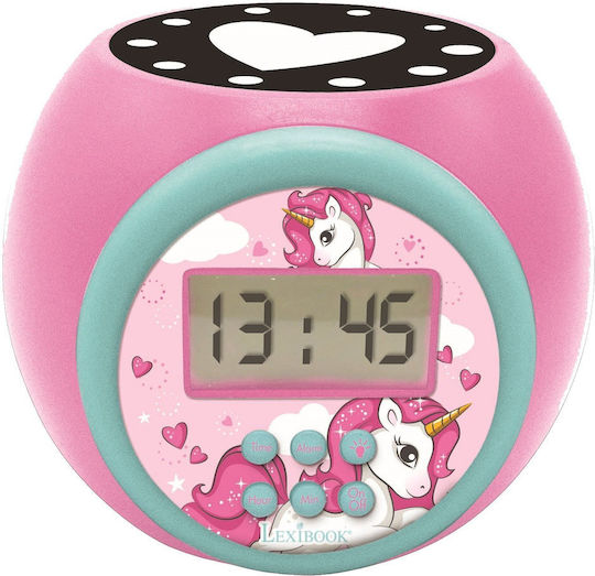 Lexibook Einhorn Tischuhr Digital Kunststoff Rosa RL977UNI Lexibook Einhorn Tischuhr Digital Kunststoff Rosa RL977UNI