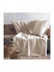 Rythmos Luna Sofa Throw 2 Seater 2 Sides Jacquard 180x240cm Beige