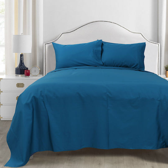 Beauty Home Σετ King Size 4τμχ 260x270+37εκ. με Λάστιχο Πετρόλ Beauty Home Σετ King Size 4τμχ 260x270+37εκ. με Λάστιχο Πετρόλ