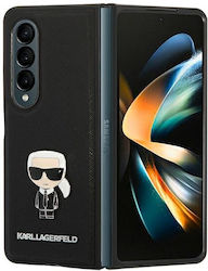 Karl Lagerfeld Saffiano Ikonik Metal Schware (Galaxy Z Fold4)