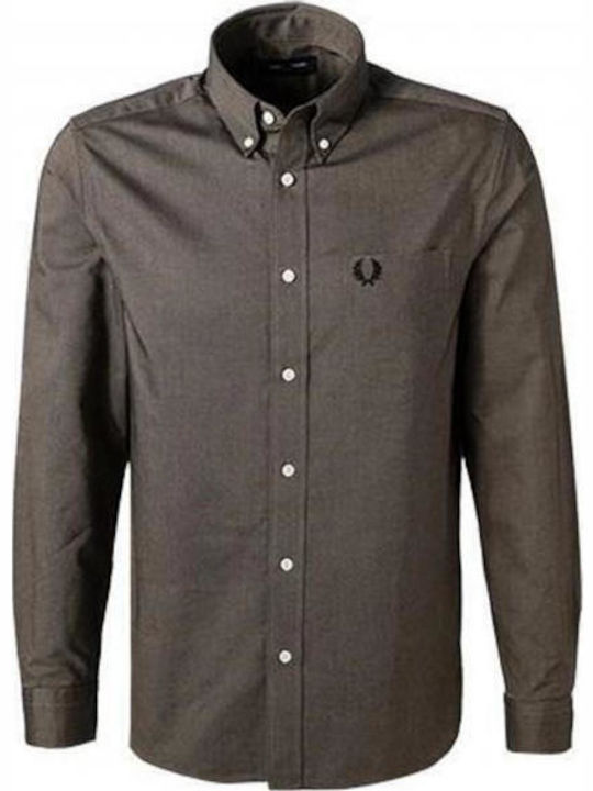 Fred Perry Μακρυμάνικo Πουκάμισο Warm Stone