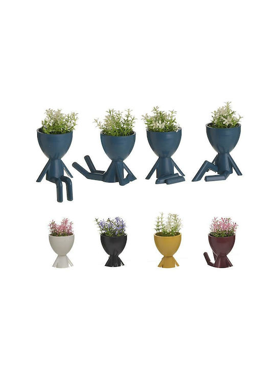 Click Artificial Plant in Small Pot Blue 14cm 1pcs (Various Colors)