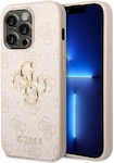 Guess 4G Big Metal Logo Back Cover Πλαστικό Ροζ (iPhone 14 Pro Max)