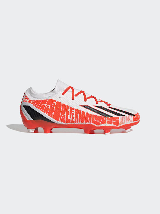 Adidas X Speedportal Messi.3 FG Χαμηλά Ποδοσφαιρικά Παπούτσια με Τάπες Cloud White / Core Black / Solar Red