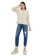 Women's Knitted Cardigan with Buttons White