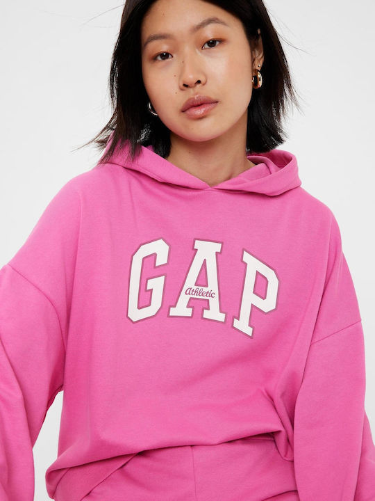 GAP Logo Easy Women's Hooded Sweatshirt Fuchsia