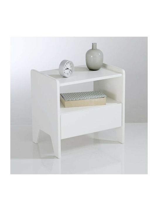 Adil Κομοδίνο Ξύλινο Λευκό 31x42x42cm