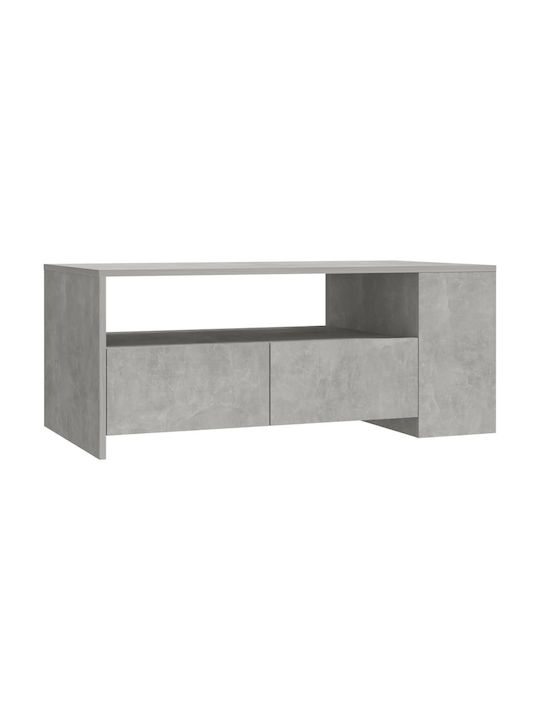 Rectangular Wooden Coffee Table Gray L102xW55xH42cm 810921