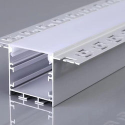 Optonica Walled LED Strip Aluminum Profile with Opal Cover for Drywall 200x7.1x3.5cm