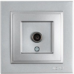 Eurolamp TV-Buchse Antenne in Silber Farbe 152-10443