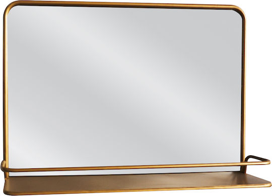 ArteLibre Eorl Wall Mirror with Gold Metallic Frame 40x60cm 1pcs
