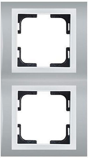 Eurolamp Πλαίσιο Διακόπτη 2 Θέσεων σε Γκρι Χρώμα 152-10801