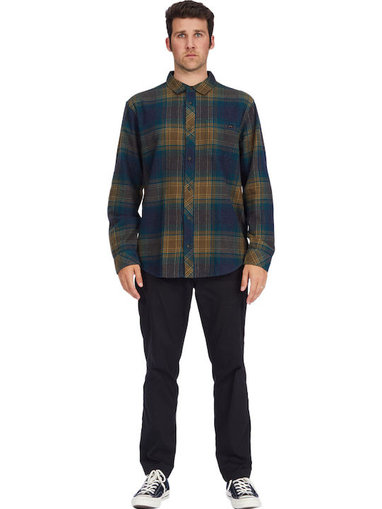 Coastline Long-sleeved Flannel Shirt Checked Real Teal