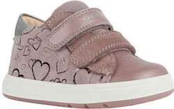 Geox Kids Sneakers High with Straps Pink