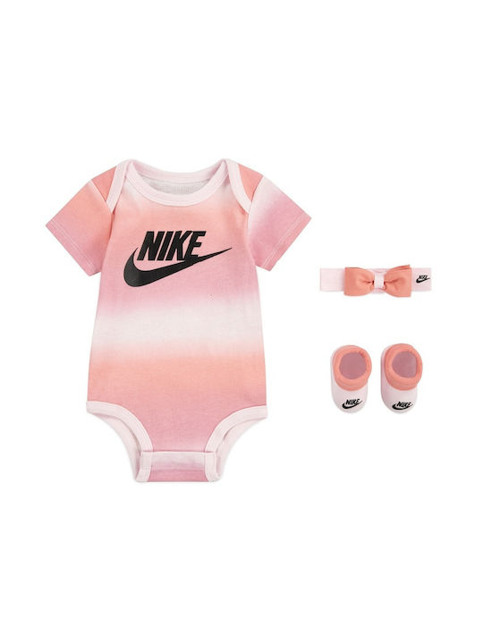 Nike Σετ Φορμάκι Εσώρουχο με Αξεσουάρ Κοντομάνικο Ροζ