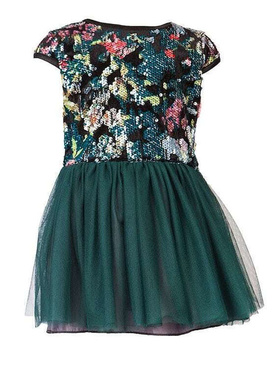 M&B Kid's Fashion Παιδικό Φόρεμα Τούλινο Πράσινο