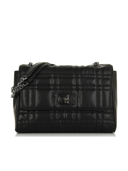 Re-Lock Quilt Damen Schultertasche Schwarz