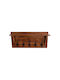 ArteLibre Wooden Wall Hanger with 5 Slots Brown 61x9.5x25.5cm 1pc