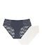 Anika Women's Slip 2Pack with Lace Grey/Ivory