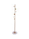 Etoile Metallic Coat Rack Gold-White 36x36x165cm