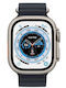 Apple Watch Ultra Titan 49mm Rezistent la apă cu eSIM și pulsometru (Midnight Ocean Band)