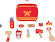 Tooky Toys Βαλιτσάκι Πυροσβέστη από Ξύλο για 3+ Ετών 22 εκ. 11τμχ