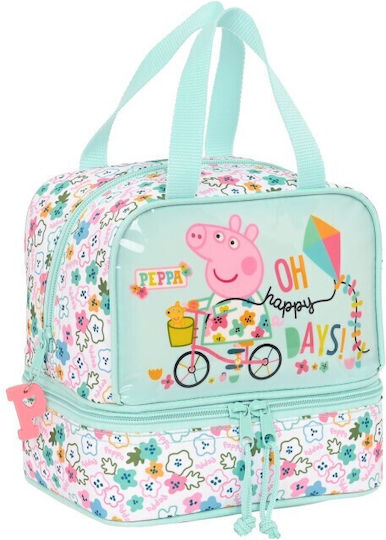 Peppa Pig Peppa Schwein Kinder Lunchtasche Isoliert 3.5 Liter Hellblaue Peppa Schwein 20x15x20cm
