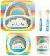 Etoile Set de hrănire din Bambus Multicolor 5buc
