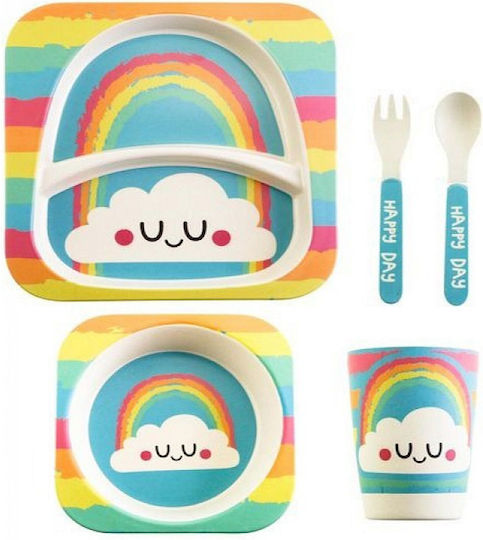 Etoile Set de hrănire din Bambus Multicolor 5buc